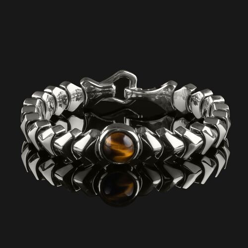 Kudos 925 Sterling Silver & Tiger Eye Bracelet