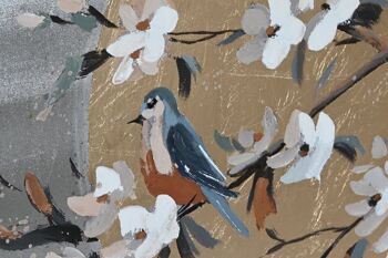 PEINTURE SUR TOILE 120X3,7X60 FLEURS OISEAU 2 ASSORT. CU209085 3