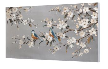 PEINTURE SUR TOILE 120X3,7X60 FLEURS OISEAU 2 ASSORT. CU209085 7