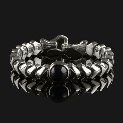 Kudos 925 Sterling Silver & Onyx Bracelet