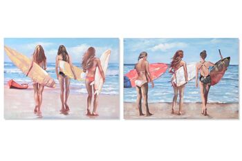 TABLEAU SUR TOILE MDF 100X2,8X70 SURF GIRLS 2 SURT. CU204612 1