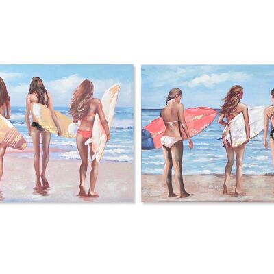 MDF-Leinwandbild 100X2,8X70 Surf Girls 2 Sortiment. CU204612
