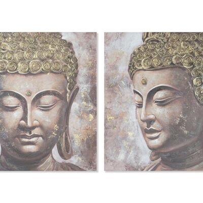 Quadro su tela MDF 100X3X100 Buddha 2 Assortimento. CU211911