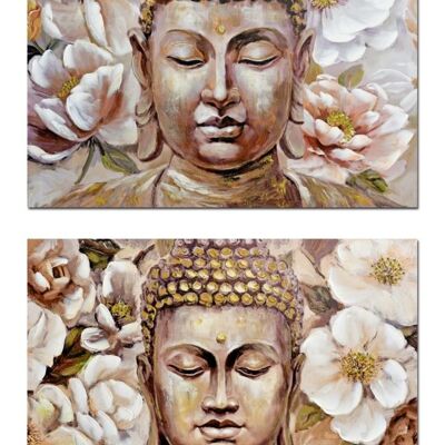 QUADRO IN MDF TELA 100X3X70 BUDDHA 2 ASSORTITI. CU201742