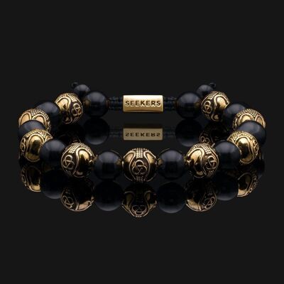 Prestige-Armband aus Vermeil-Gold und Onyx