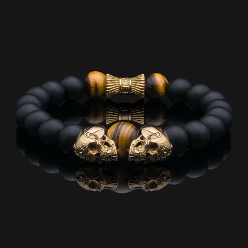 Skull Gold Vermeil & Onyx Bracelet 3