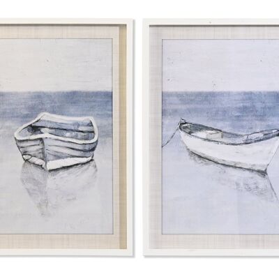 BIRCH GLASS PICTURE 55X2,5X70 BOAT 2 ASSORTED. CU201367