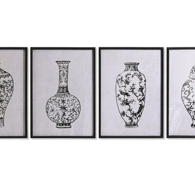 FIR GLASS PICTURE 50X2,5X70 VASE 4 ASSORTMENTS. CU201370