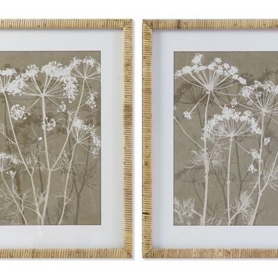 Quadro in vetro Ratan 55X2,5X70 Fiori 2 Assortimento. CU193369