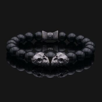 Bracelet Skull Or Noir & Onyx 4 1