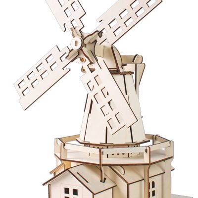Kit de construction Moulin Moulin à vent en bois