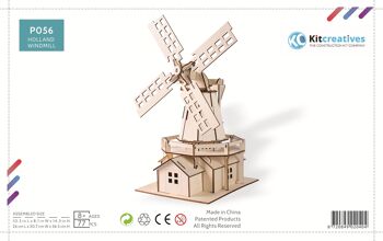 Kit de construction Moulin Moulin à vent en bois 2