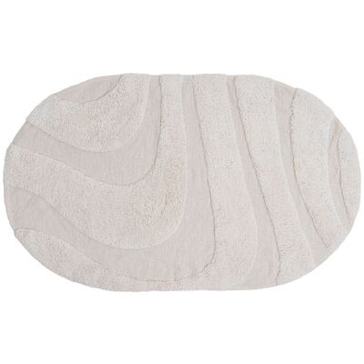 Bath mat Beau – Cream Oval 60 x 100 cm