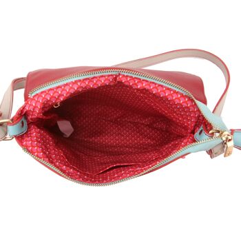 Sac bandoulière croisé Rouge 3