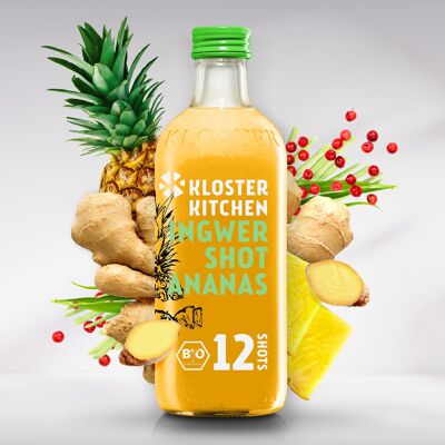 ORGANIC Ginger Shot Pineapple 12SHOTS 360 ml (incl. 0.25€ DISPOSABLE deposit)