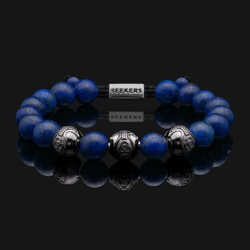 Premium Black Gold & Lapis Lazuli Bracelet
