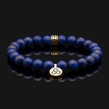 Bracelet Luxe Or Vermeil & Lapis Lazuli 1