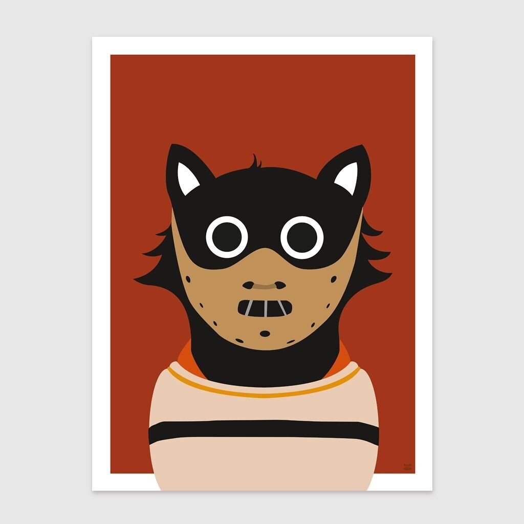 Impression d'art mural Hannibal Cat A4