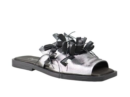 WOMEN LEATHER SHOES NASHI SS24 SILVER