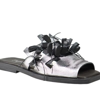 WOMEN LEATHER SHOES NASHI SS24 SILVER
