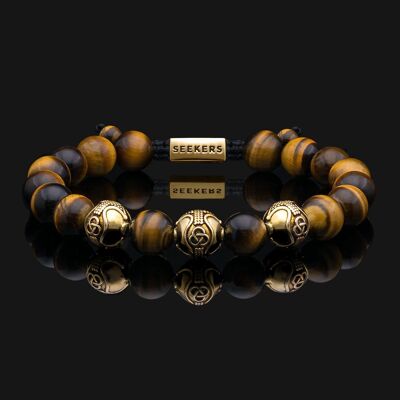 Premium-Armband aus Vermeil-Gold und Tigerauge 2