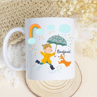 Mug enfant "dansons sous la pluie"