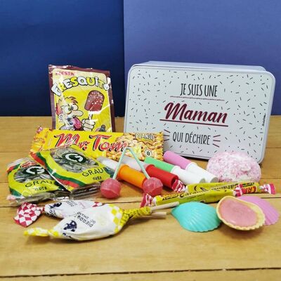 Caja de dulces de los años 70 "Soy una mamá increíble"