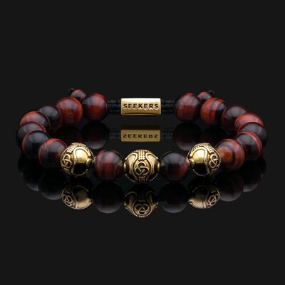 Premium-Armband aus Vermeil-Gold und Tigerauge 3