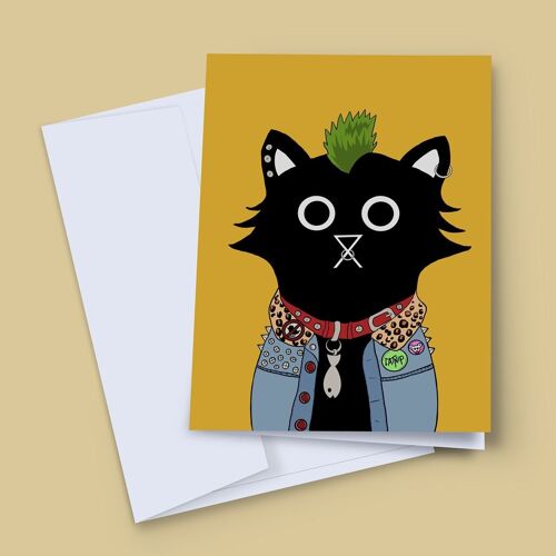 Punk Cat Card