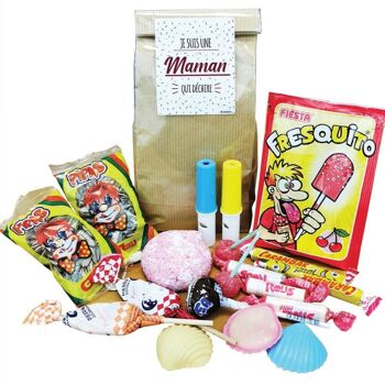 Sachet bonbon années 70  "Je suis une maman qui déchire" 2