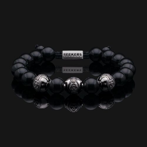 Premium Black Gold & Onyx Bracelet