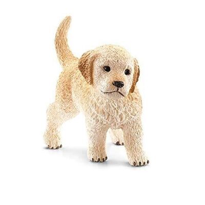 Schleich - Figura Cachorro Golden Retriever: 4,6 x 2,1 x 3,4 cm - Universo Farm World - Ref: 16396