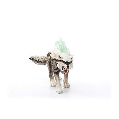 Schleich - Snow Wolf figurine: 15 x 8.2 x 18 cm - Universe: Eldrador Creatures - Ref: 42452