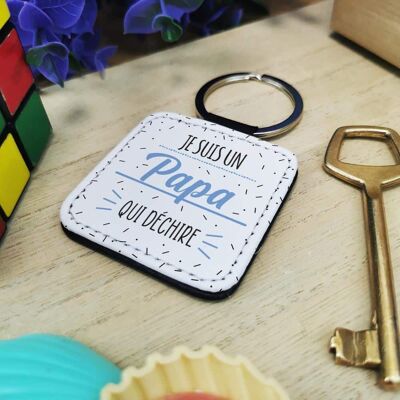 Key ring "I'm a dad who rocks" - dad gift