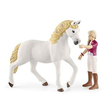 Schleich - Figurines Horse Club Sofia & Blossom :  15,5 x 5 x 18 cm - Univers Horse Club - Contient : 1 fillette, 1 cheval, 1 bombe, 1 selle, 1 bride avec rênes, 1 bracelet - Réf : 42540 3