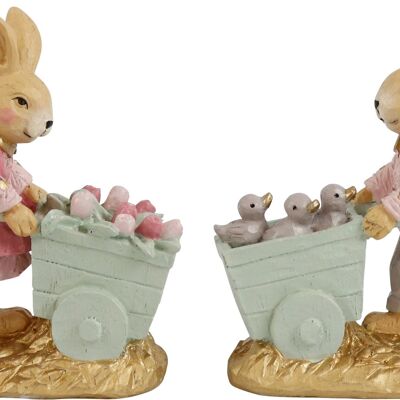 FIGURES BUSY RABBITS 2 PIECE SET (HOFF3283)