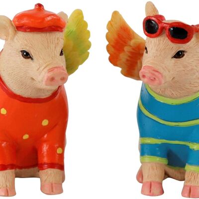 FIGUREN FLYING PIGS  2 TEILIGES SET (HOFF1481)