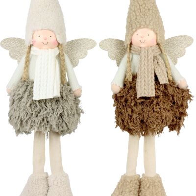 FIGURAS ÁNGELES NATURALES SET 2 PIEZAS (HOFF2460)