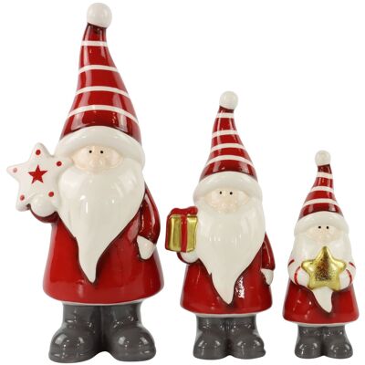 FIGURES SANTA CLAUS 3 PIECE SET (HOFF1825)