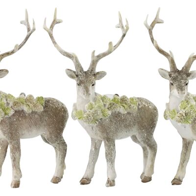 SNOW DEER FIGURES 3 PIECE SET (HOFF5164)