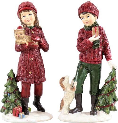 FIGUREN WEIHNACHTSKINDER  2 TEILIGES SET (HOFF2004)