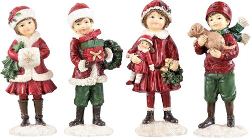 FIGUREN WEIHNACHTSKINDER  4 TEILIGES SET (HOFF2003)