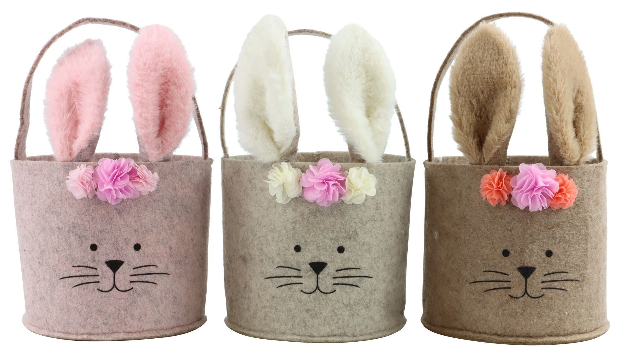 SET 3 PEZZI CESTINI IN FELTRO ORECCHIE LUNGHE (HOFF6918)