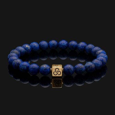 Essential Armband aus Vermeil-Gold und Lapislazuli