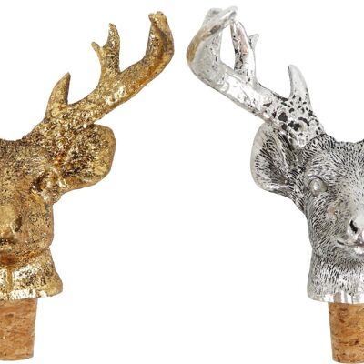 BOTTLE CORK DEER 2 PIECE SET (HOFF8043)