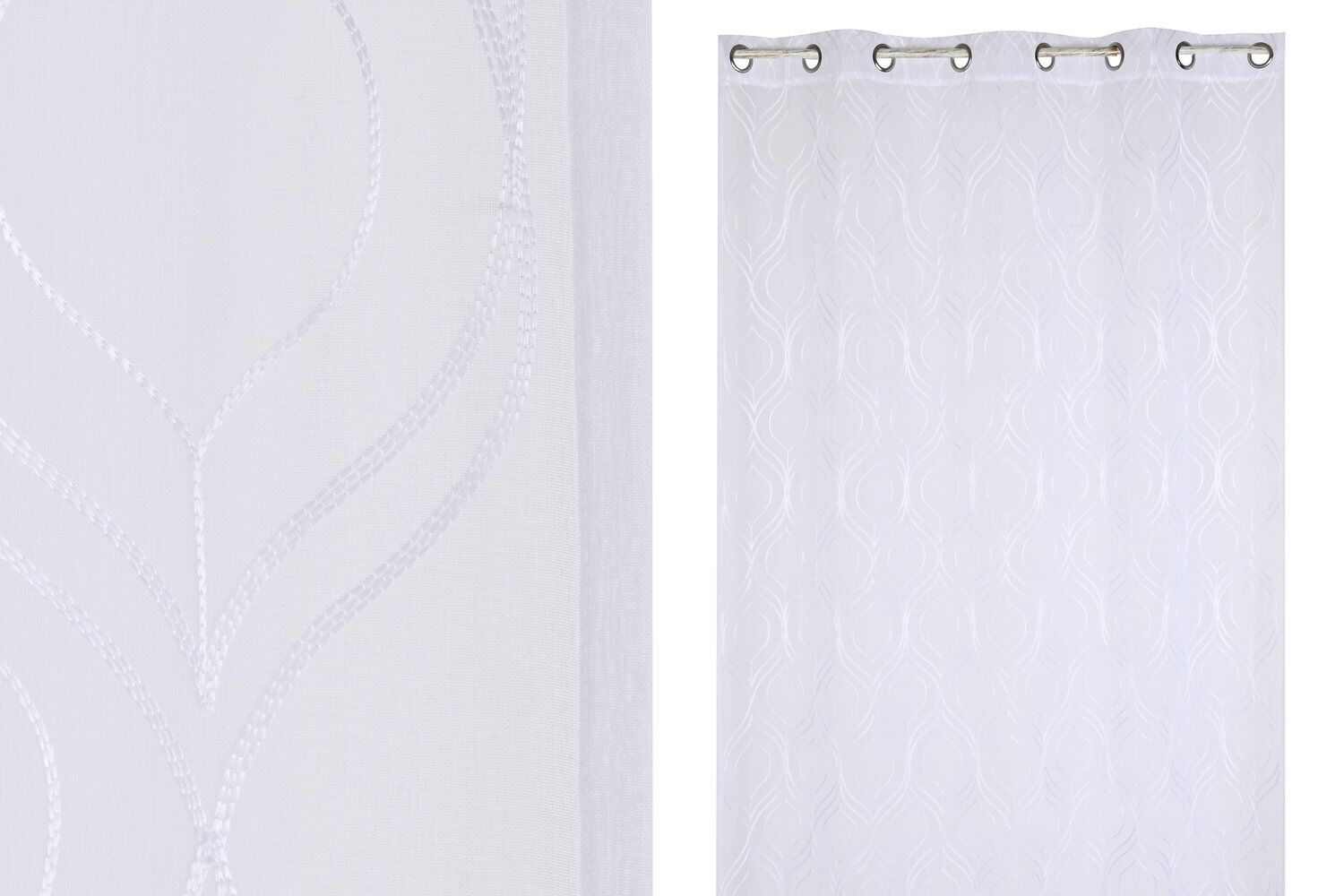 TENDA IN POLIESTERE 140X260X260 RICAMATA CON ANELLI TX210184