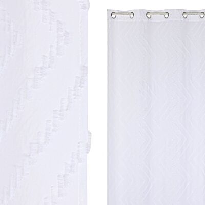 RIDEAU POLYESTER 140X260X260 BRODERIE BLANCHE TX210253