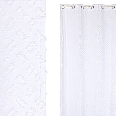 POLYESTER CURTAIN 140X260X260 WHITE EMBROIDERY TX210258