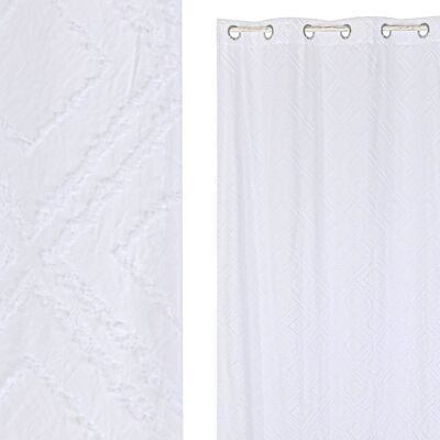 RIDEAU POLYESTER 140X260X260 BRODERIE BLANCHE TX210263