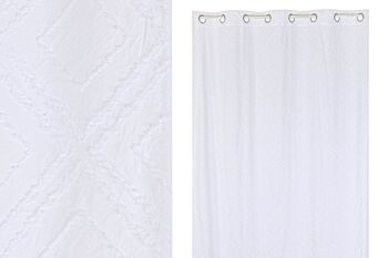 RIDEAU POLYESTER 140X260X260 BRODERIE BLANCHE TX210263 1
